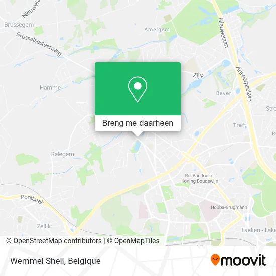 Wemmel Shell kaart