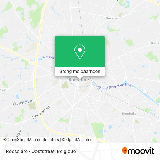 Roeselare - Ooststraat kaart