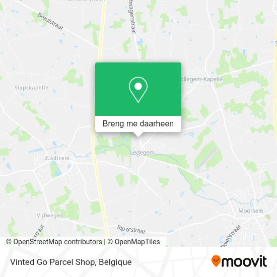 Vinted Go Parcel Shop kaart
