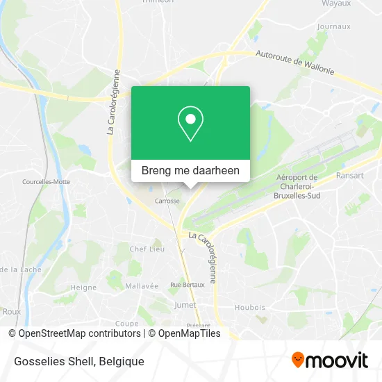 Gosselies Shell kaart