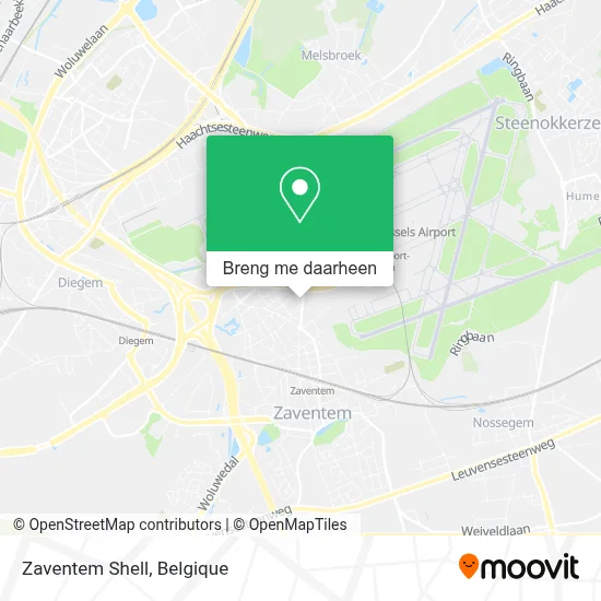 Zaventem Shell kaart