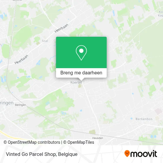 Vinted Go Parcel Shop kaart