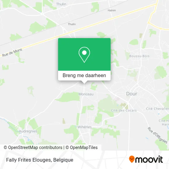 Fally Frites Elouges kaart