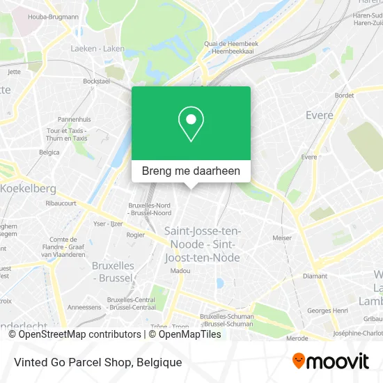 Vinted Go Parcel Shop kaart