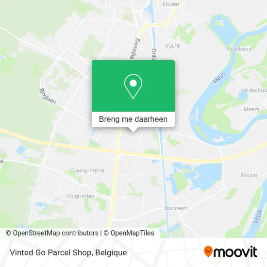 Vinted Go Parcel Shop kaart