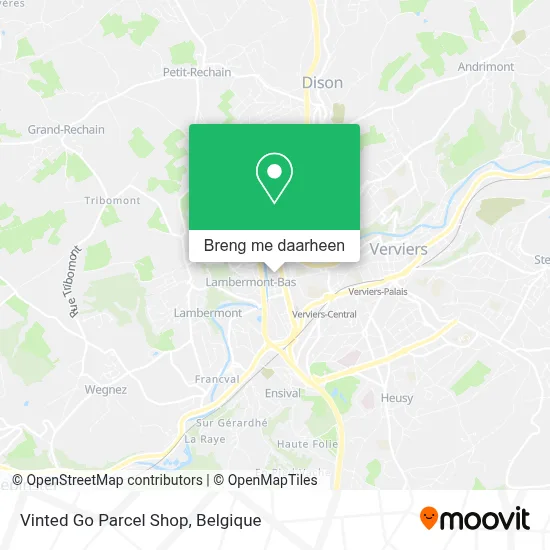 Vinted Go Parcel Shop kaart