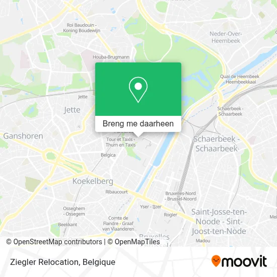 Ziegler Relocation kaart