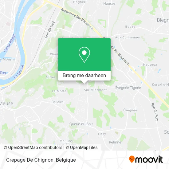 Crepage De Chignon kaart