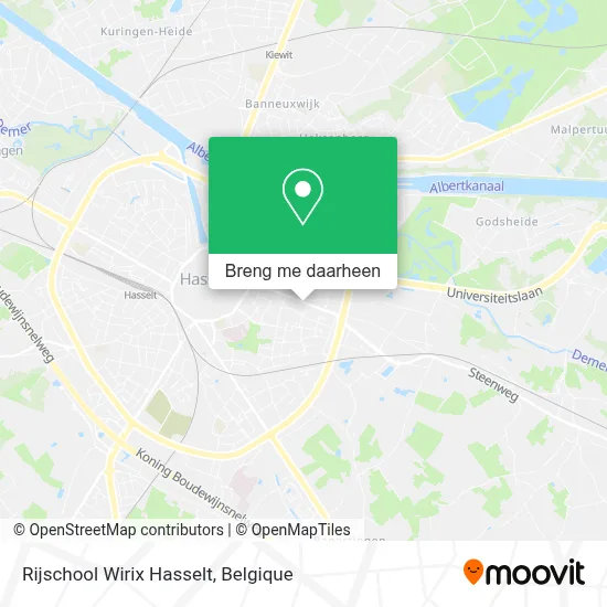 Rijschool Wirix Hasselt kaart