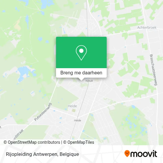 Rijopleiding Antwerpen kaart