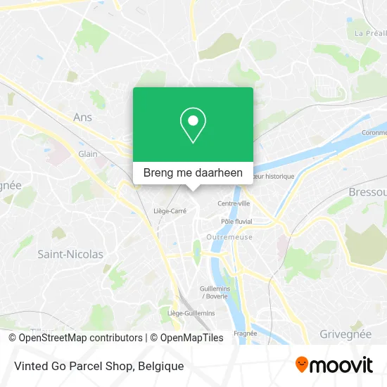 Vinted Go Parcel Shop kaart