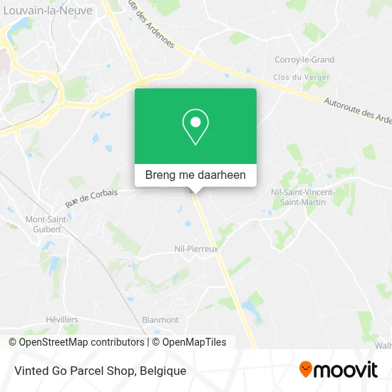 Vinted Go Parcel Shop kaart