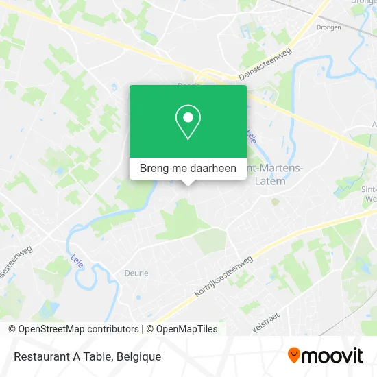 Restaurant A Table kaart