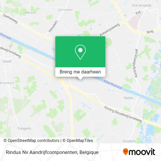 Rindus Nv Aandrijfcomponenten kaart