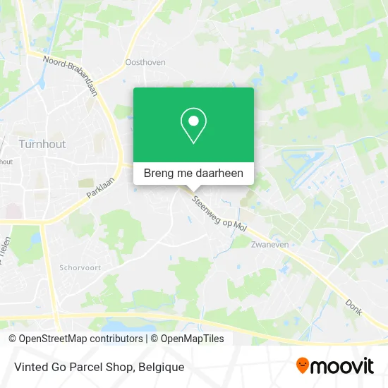 Vinted Go Parcel Shop kaart
