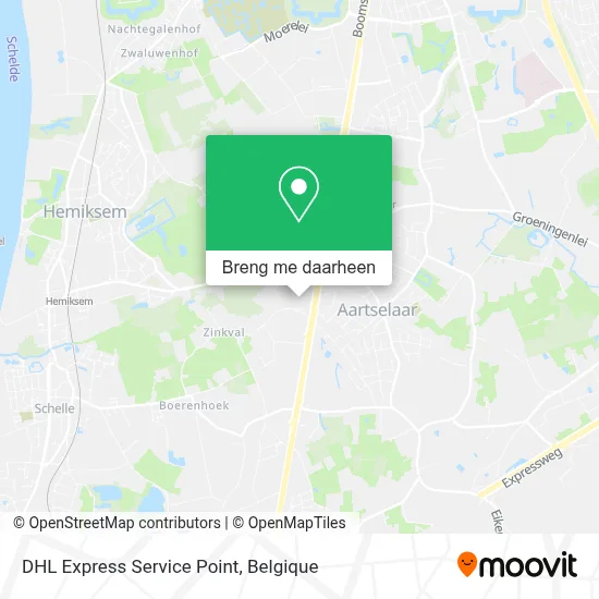 DHL Express Service Point kaart