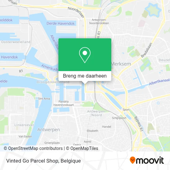 Vinted Go Parcel Shop kaart