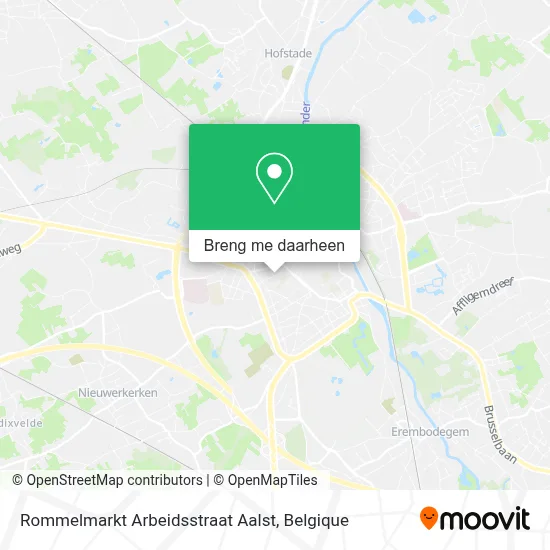 Rommelmarkt Arbeidsstraat Aalst kaart