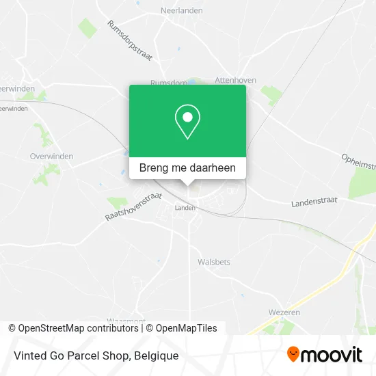 Vinted Go Parcel Shop kaart