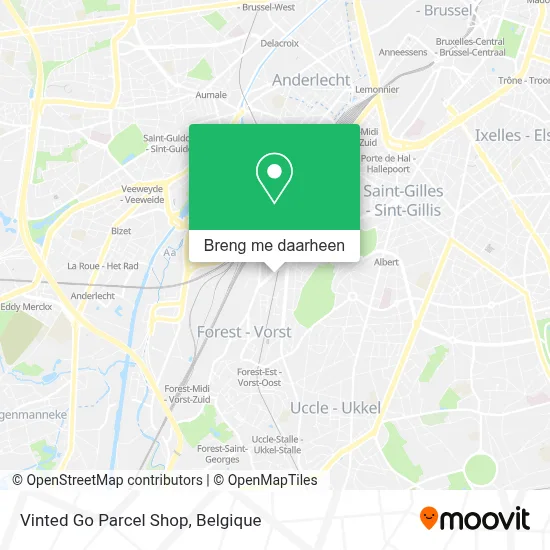 Vinted Go Parcel Shop kaart