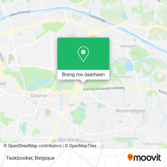 Taskbooker kaart