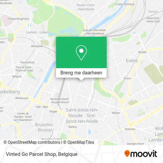 Vinted Go Parcel Shop kaart