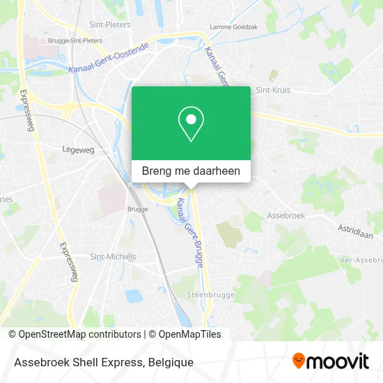 Assebroek Shell Express kaart