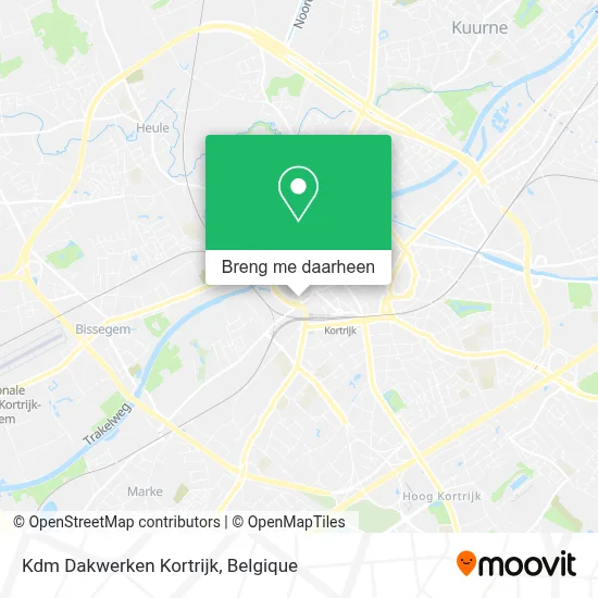 Kdm Dakwerken Kortrijk kaart