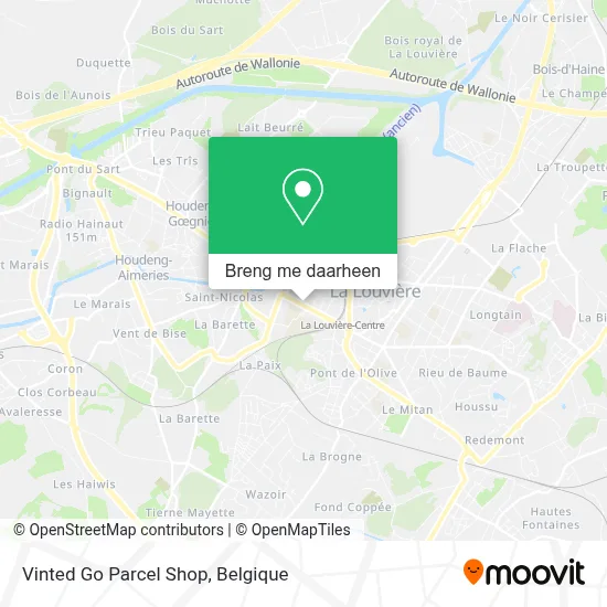 Vinted Go Parcel Shop kaart