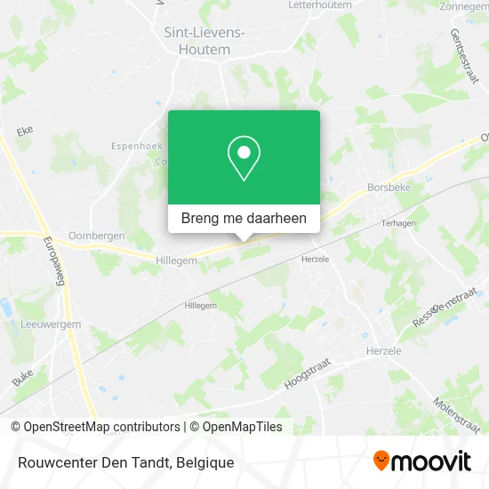 Rouwcenter Den Tandt kaart