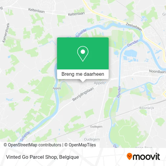 Vinted Go Parcel Shop kaart