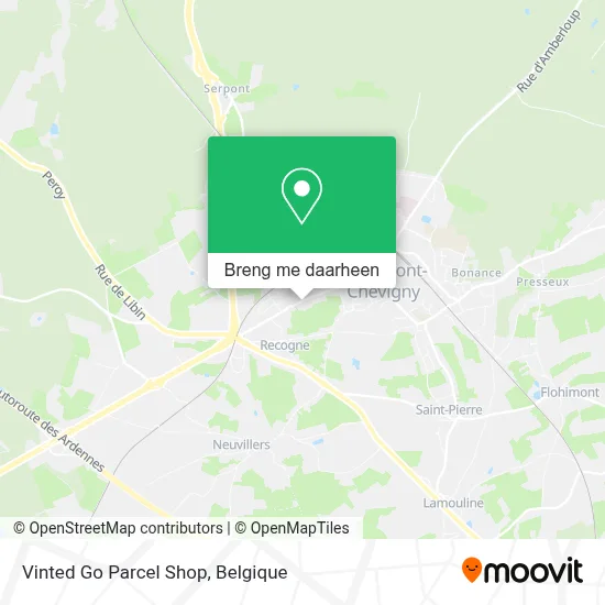 Vinted Go Parcel Shop kaart