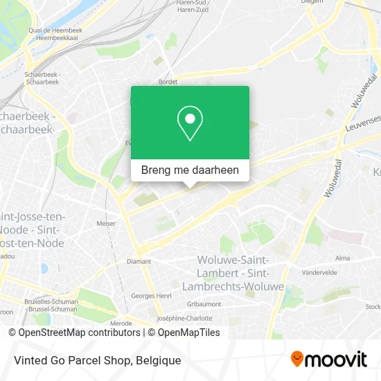 Vinted Go Parcel Shop kaart