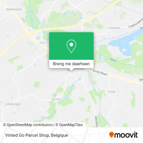 Vinted Go Parcel Shop kaart