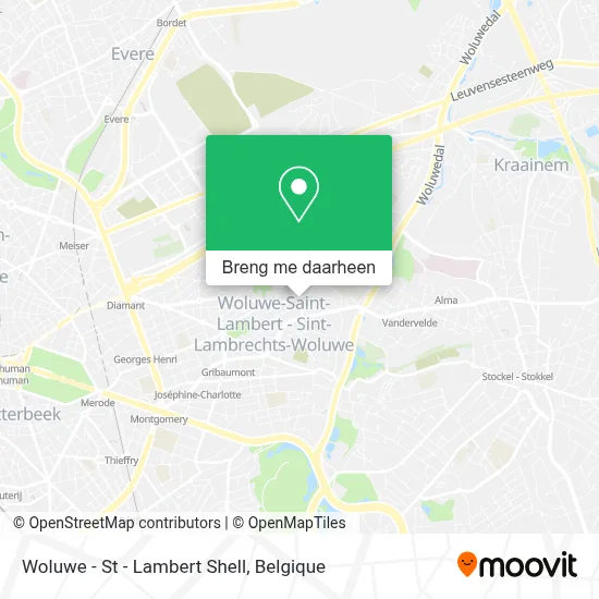 Woluwe - St - Lambert Shell kaart