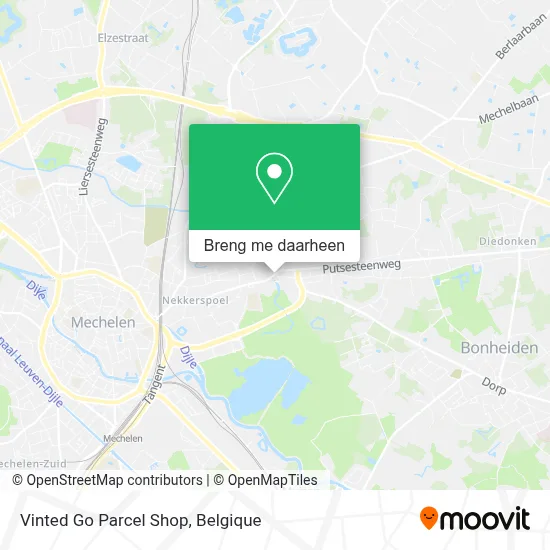 Vinted Go Parcel Shop kaart