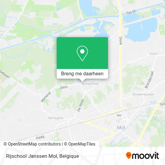Rijschool Janssen Mol kaart