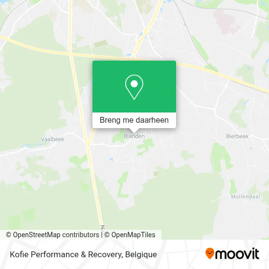 Kofie Performance & Recovery kaart