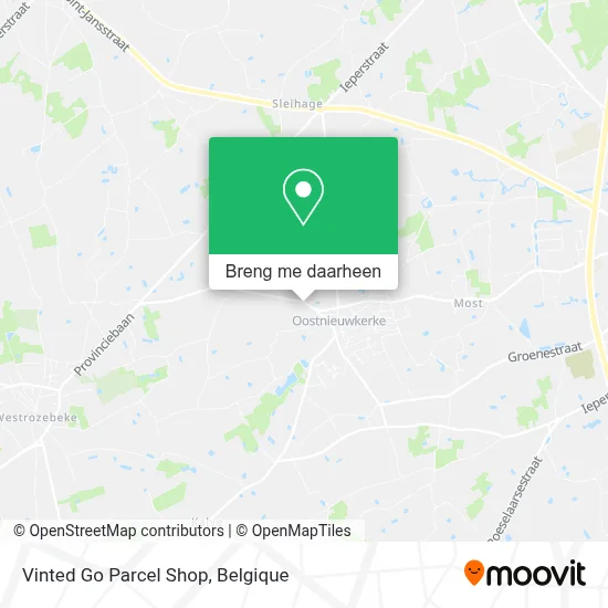 Vinted Go Parcel Shop kaart