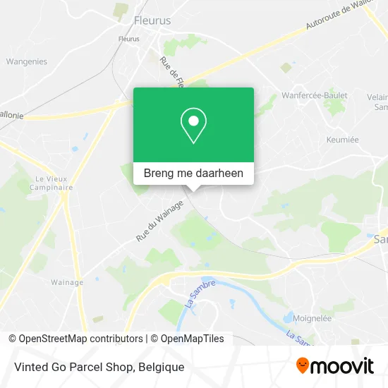 Vinted Go Parcel Shop kaart