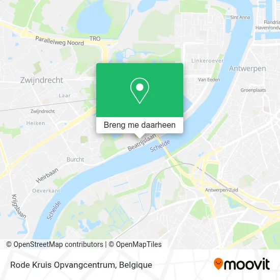 Rode Kruis Opvangcentrum kaart