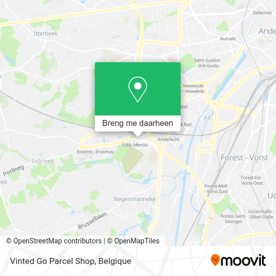 Vinted Go Parcel Shop kaart