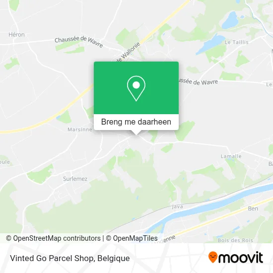 Vinted Go Parcel Shop kaart