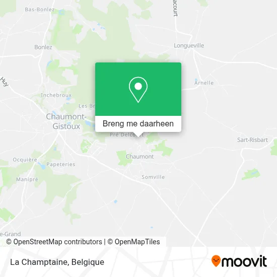 La Champtaine kaart