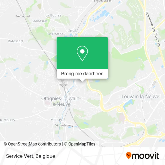 Service Vert kaart