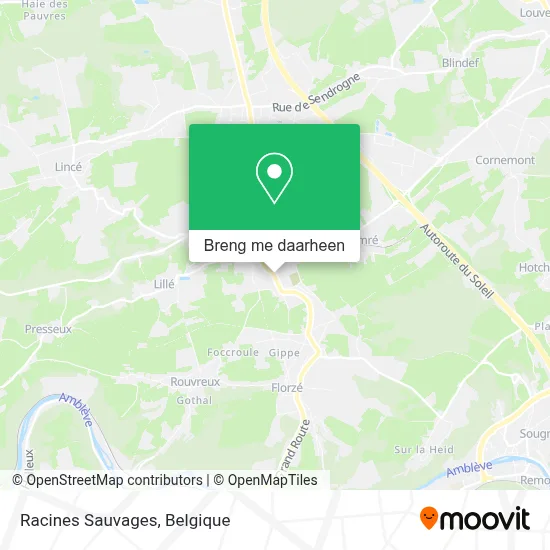 Racines Sauvages kaart