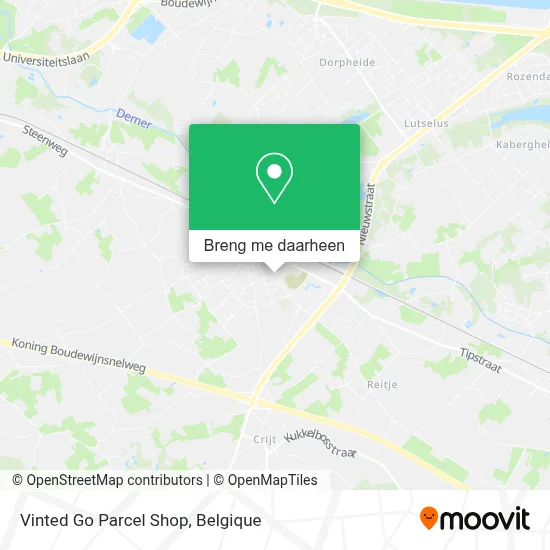 Vinted Go Parcel Shop kaart