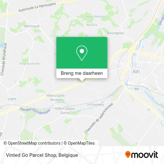 Vinted Go Parcel Shop kaart