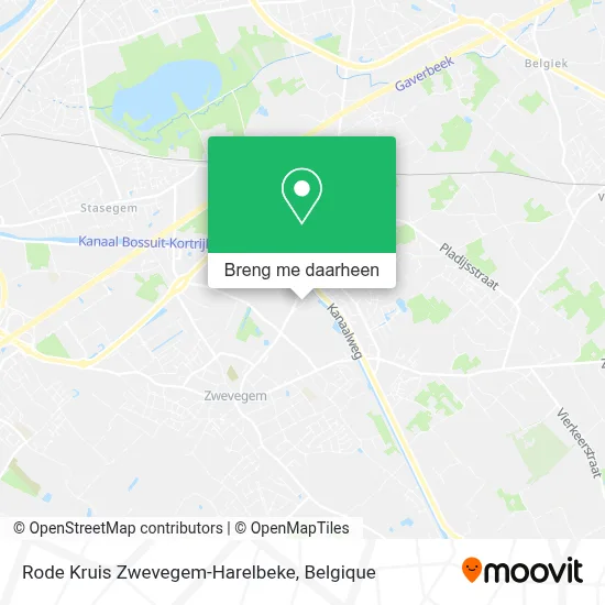 Rode Kruis Zwevegem-Harelbeke kaart