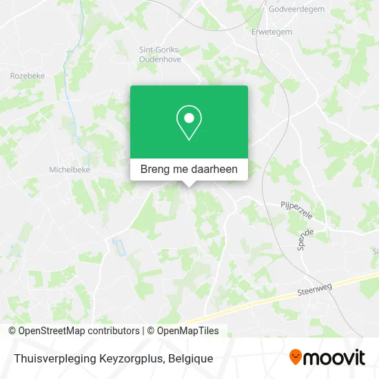 Thuisverpleging Keyzorgplus kaart